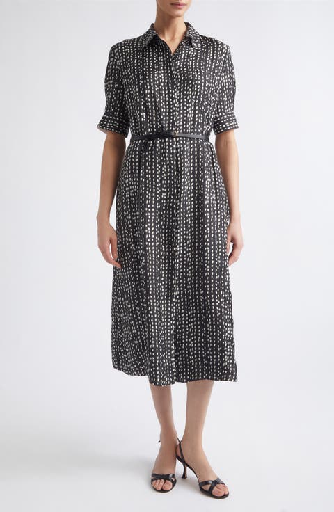 Eleanor Wool Stretch Twill Midi Shirtdress