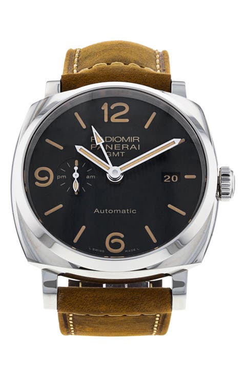 Panerai Preowned 2020 Radiomir GMT PAM00657 Automatic Leather Strap Watch, 45mm