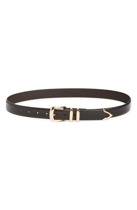 The Jordan Croc Embossed Leather Belt