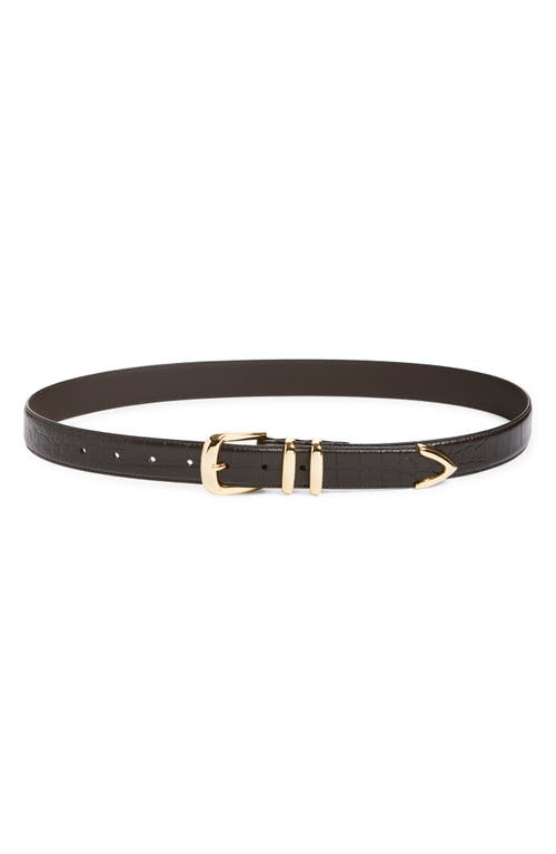 Favorite Daughter The Jordan Croc Embossed Leather Belt