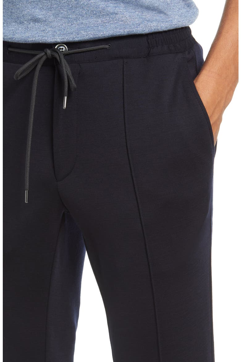 Men's Trim Fit Stripe Fleece Wool Pants, Alternate, color, NAVY
