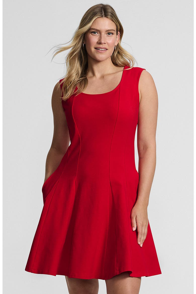 Starfish Scoop Neck Sleeveless Mini Dress, Main, color, Compass Red