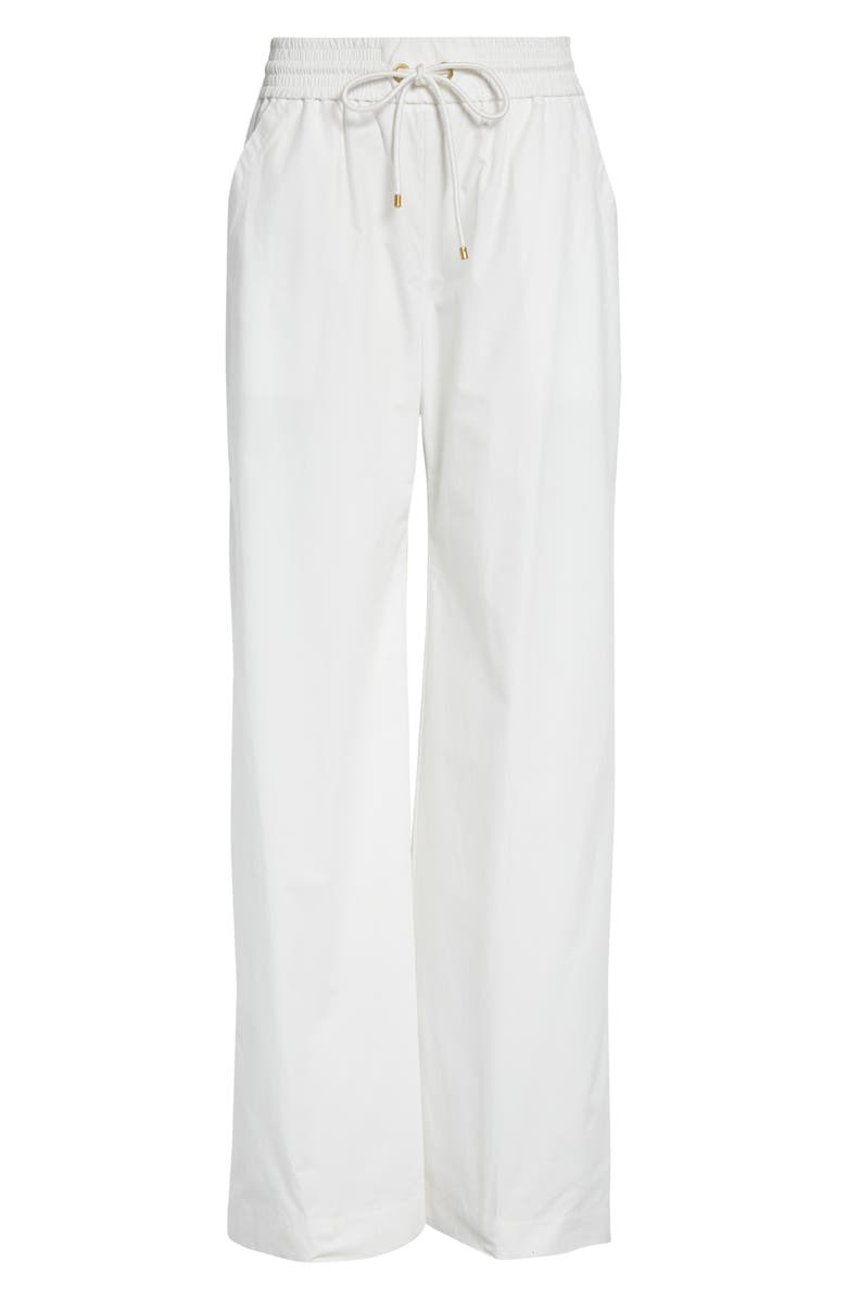 Zimmermann Rebellion Cotton Poplin Wide Leg Button Pants, Alternate, color, Ivory