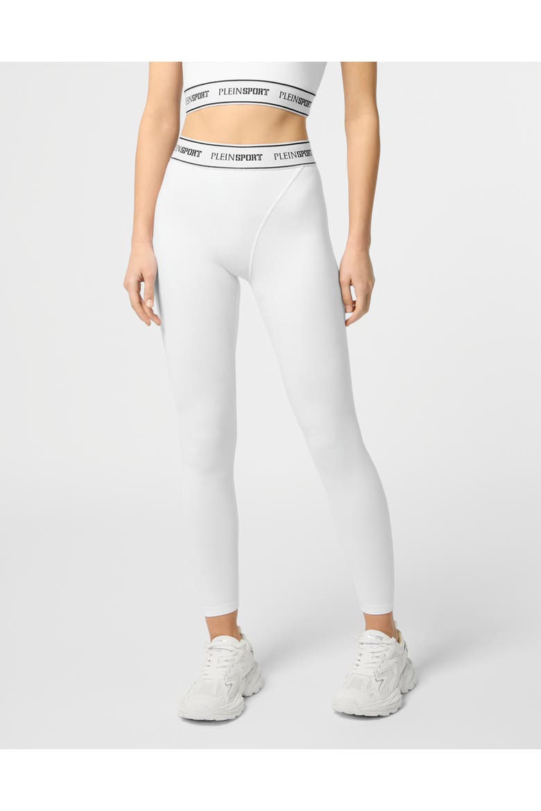 Fleece Jogging Leggings Women, Main, color, white