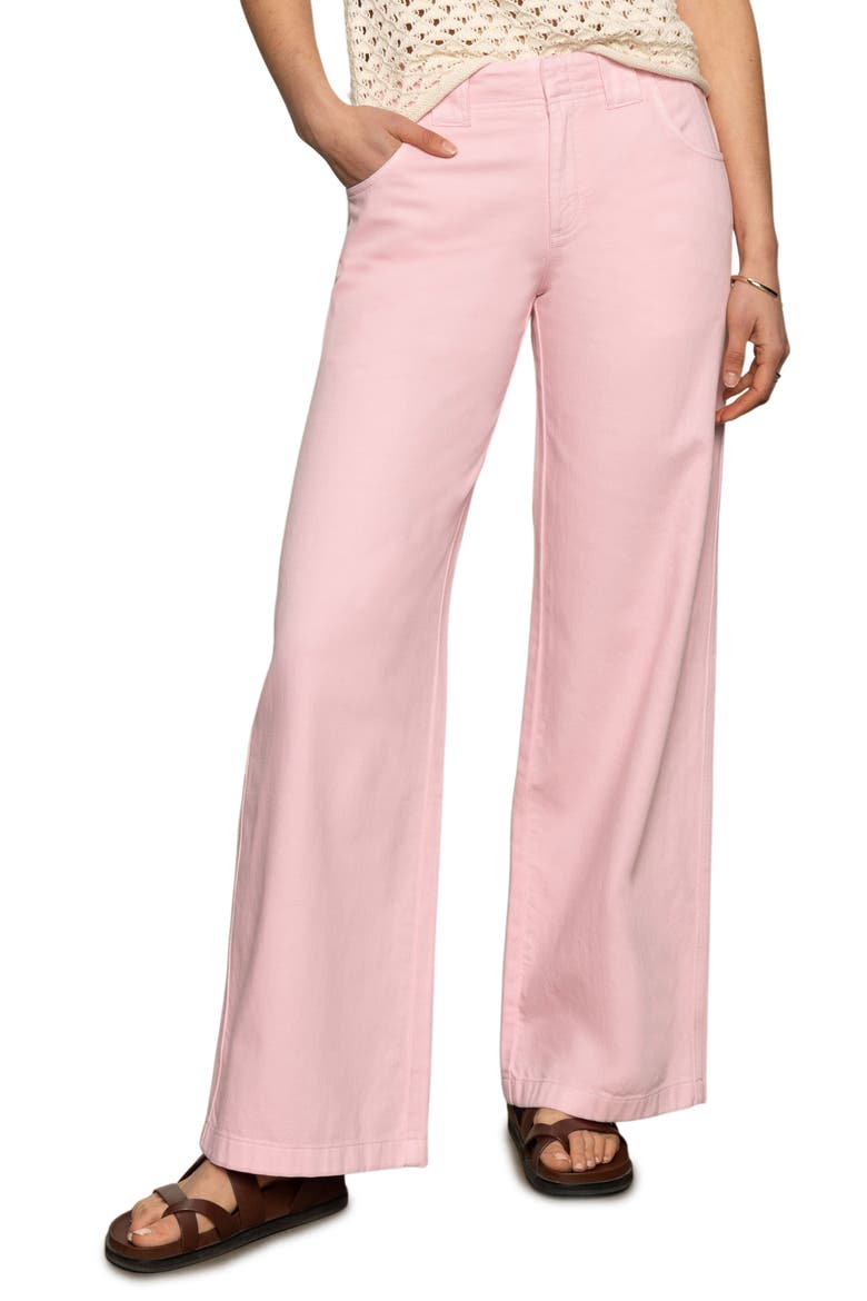 Arden High Waist Wide Leg Jeans, Main, color, WASHED CHERRY BLOSSOM
