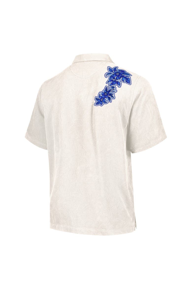 Men's Tommy Bahama Cream Dallas Cowboys Hibiscus Camp Button-Up Shirt, Alternate, color, Cream