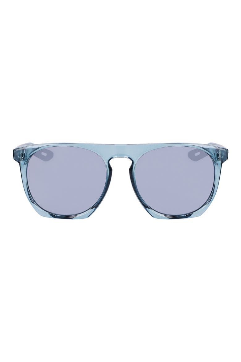 Flatspot XXII 52mm Geometric Sunglasses, Main, color, WORN BLUE/ SILVER FLASH