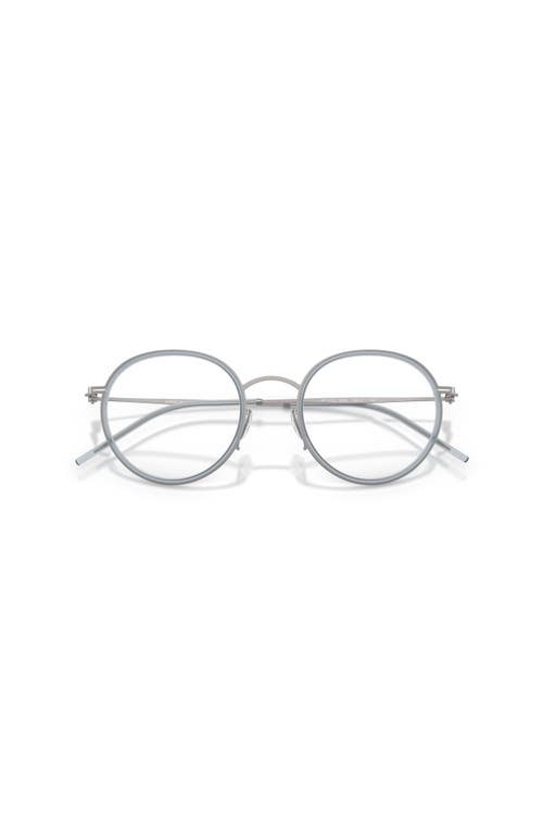 Giorgio Armani 47mm Round Optical Glasses In Green