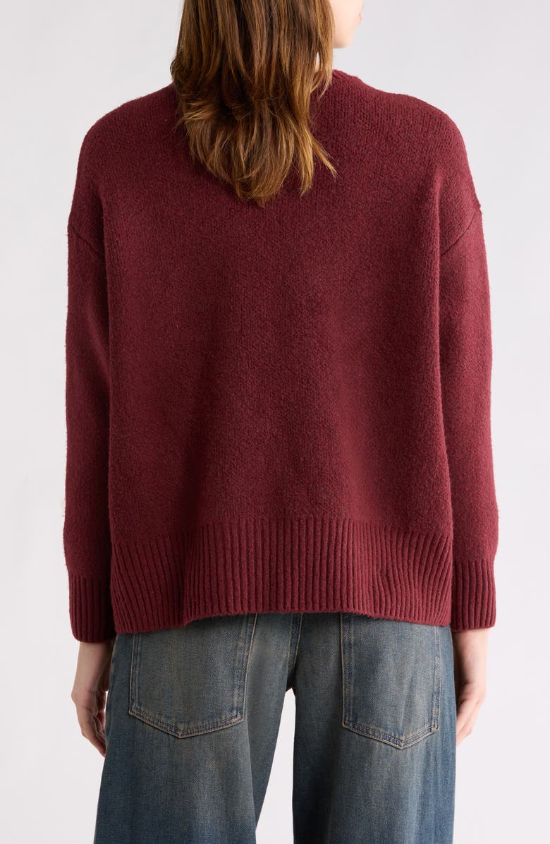 PacSun Elin Relaxed Fit Sweater, Alternate, color, Burgundy