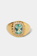 Nadri Cabarete Mint Signet Ring