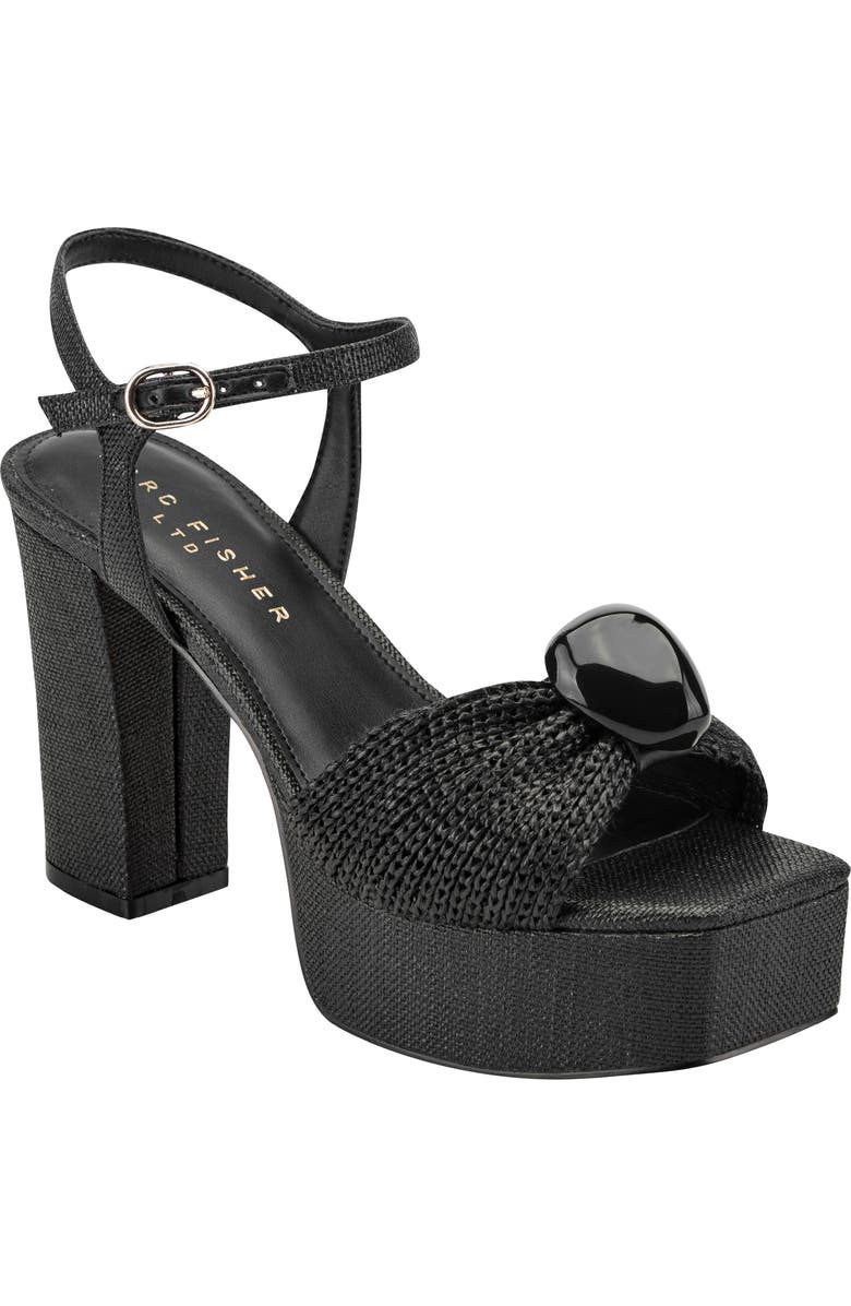 Marc Fisher LTD Candey Platform Sandal, Main, color, Black