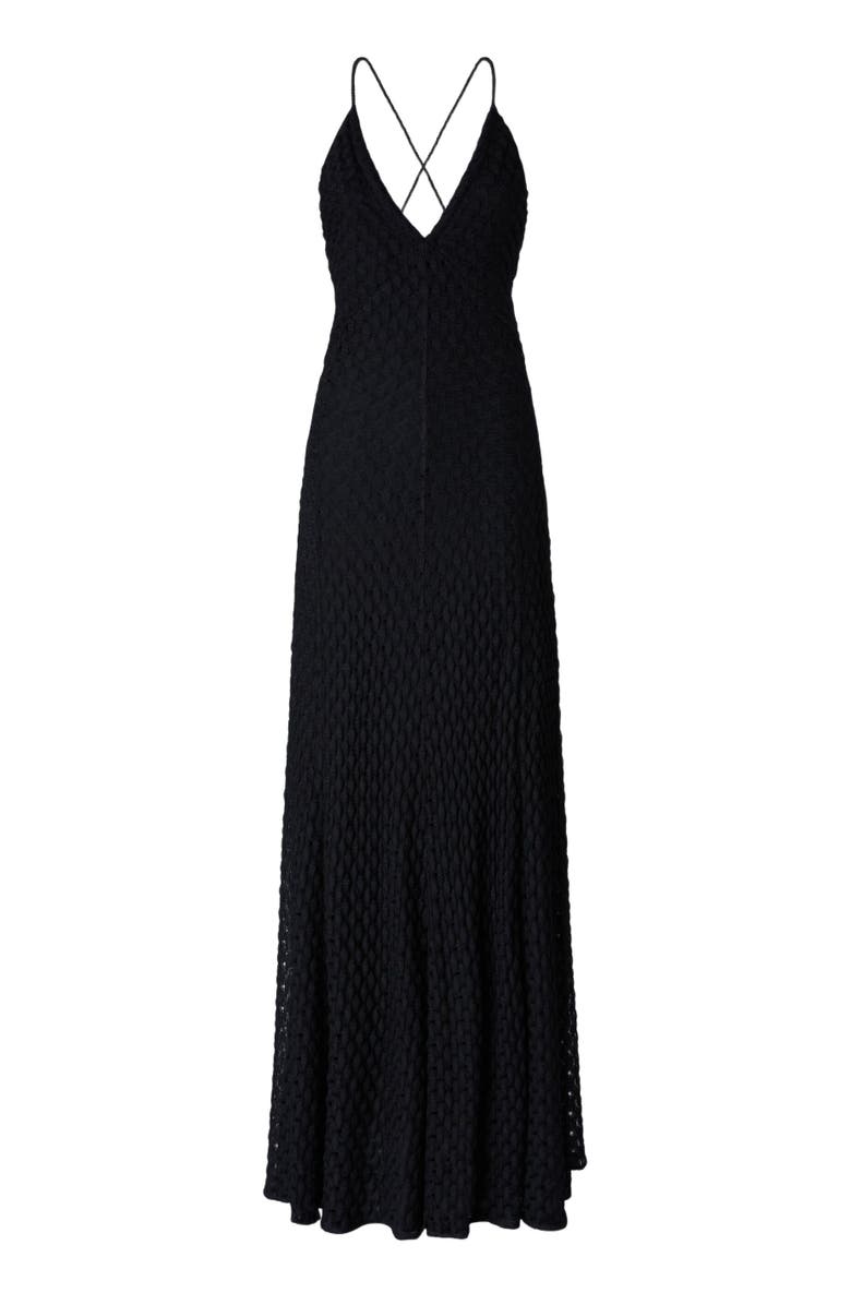 Missoni Long Viscose Dress With V-neck Lace, Alternate, color, Black