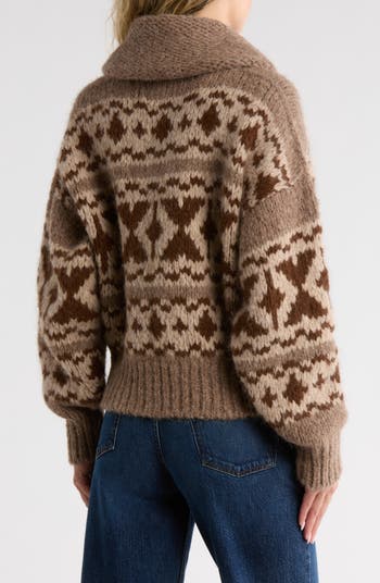 Grandfather Alpaca Blend Shawl Collar Cardigan