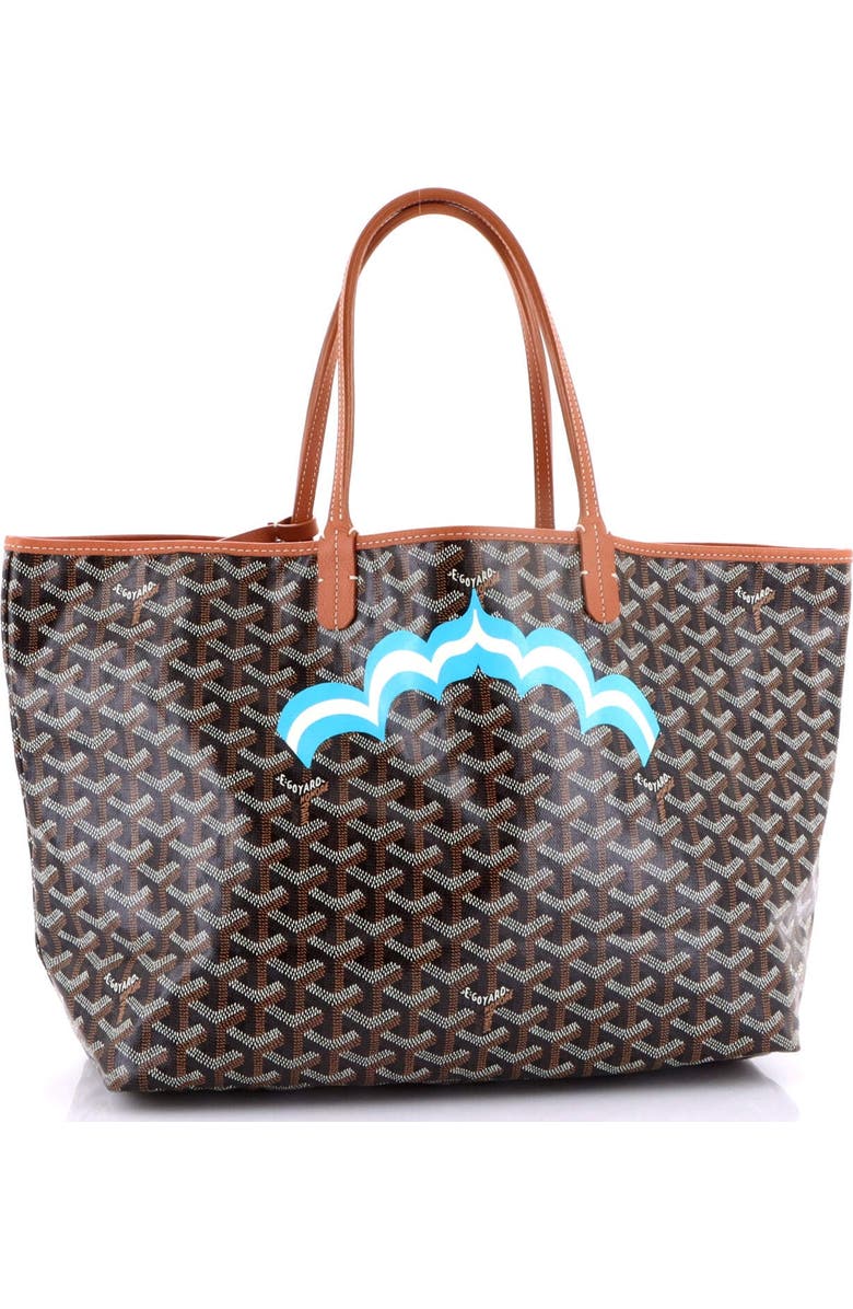 Pre-Owned Goyard Saint Louis Tote Printed Coated Canvas PM, Alternate, color, Brown