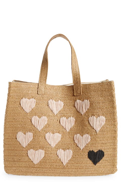 Be Mine Straw Tote
