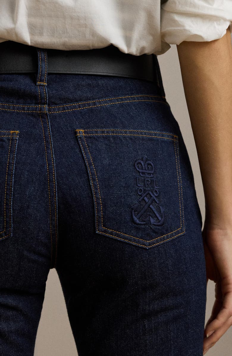 Lauren Ralph Lauren High Waist Exposed Button Flare Leg Jeans, Alternate, color,