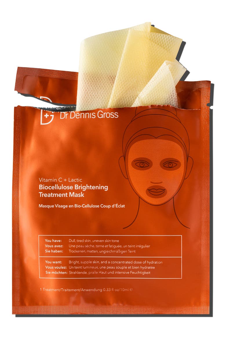 Vitamin C Lactic Biocellulose Brightening Treatment Mask, Main, color, NO COLOR
