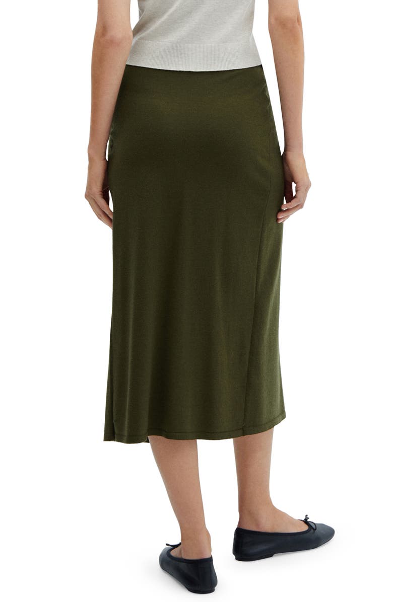 MANGO Knit Faux Wrap Skirt, Alternate, color,
