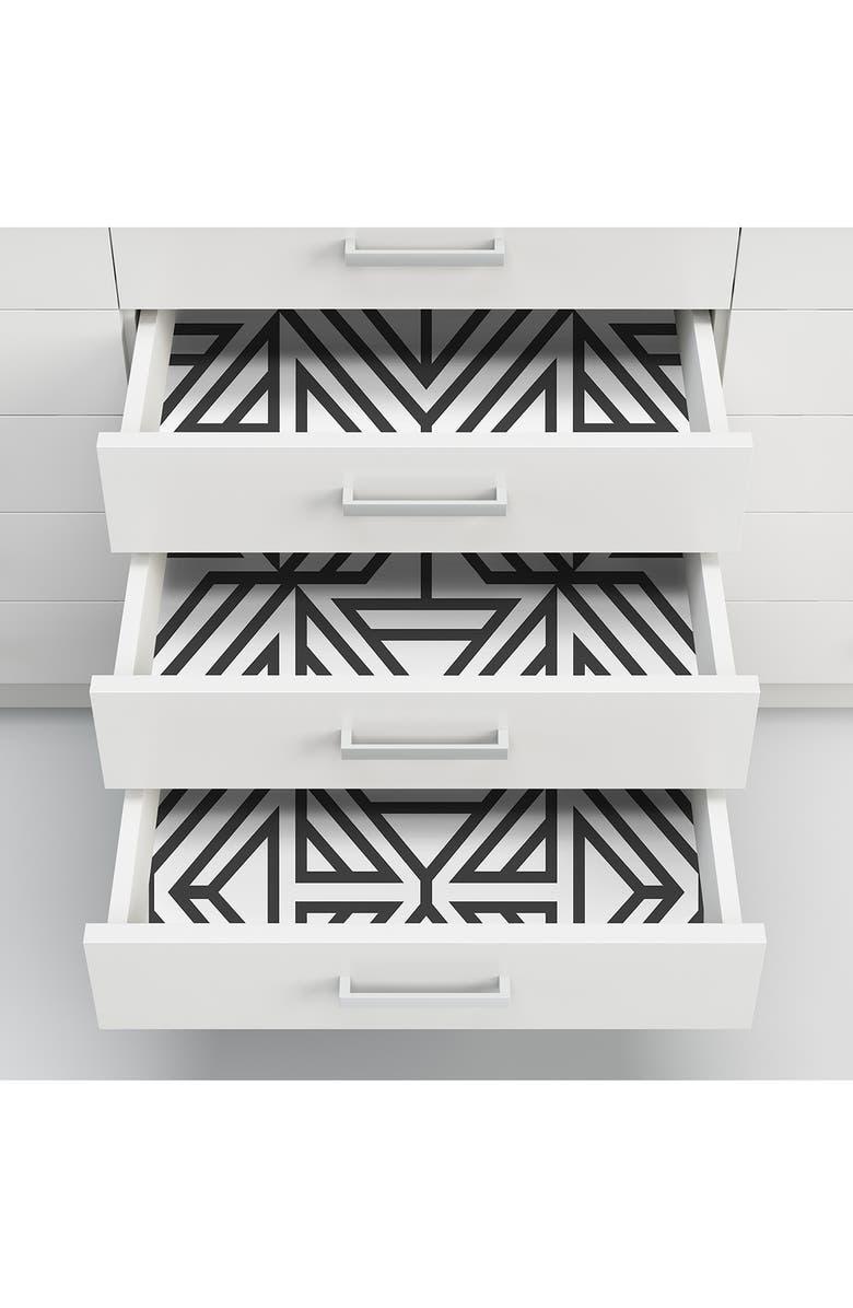 Wallpops Black Linear Peel & Stick Wallpaper, Alternate, color, Black