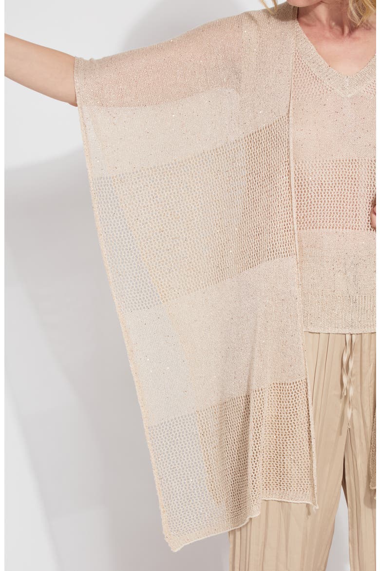 Riva Mesh Sequin Shrug, Alternate, color, CHABLIS SEQUINS
