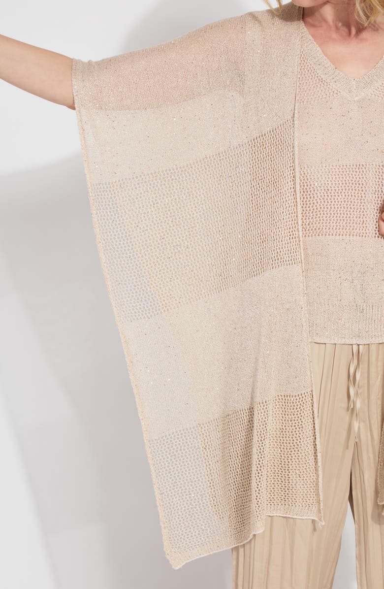 Lysse Riva Mesh Sequin Shrug, Alternate, color, Chablis Sequins