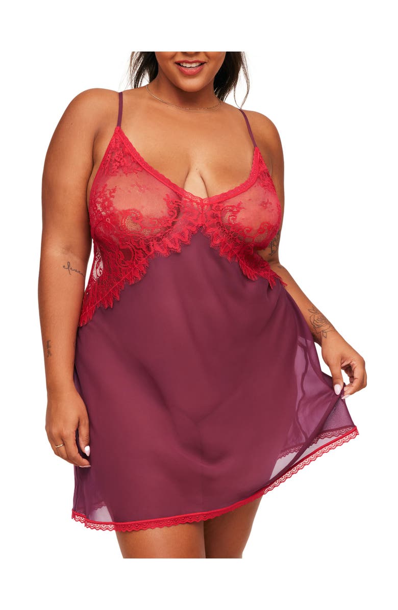 Adore Me Raquel Slip Lingerie, Main, color, Dark Red