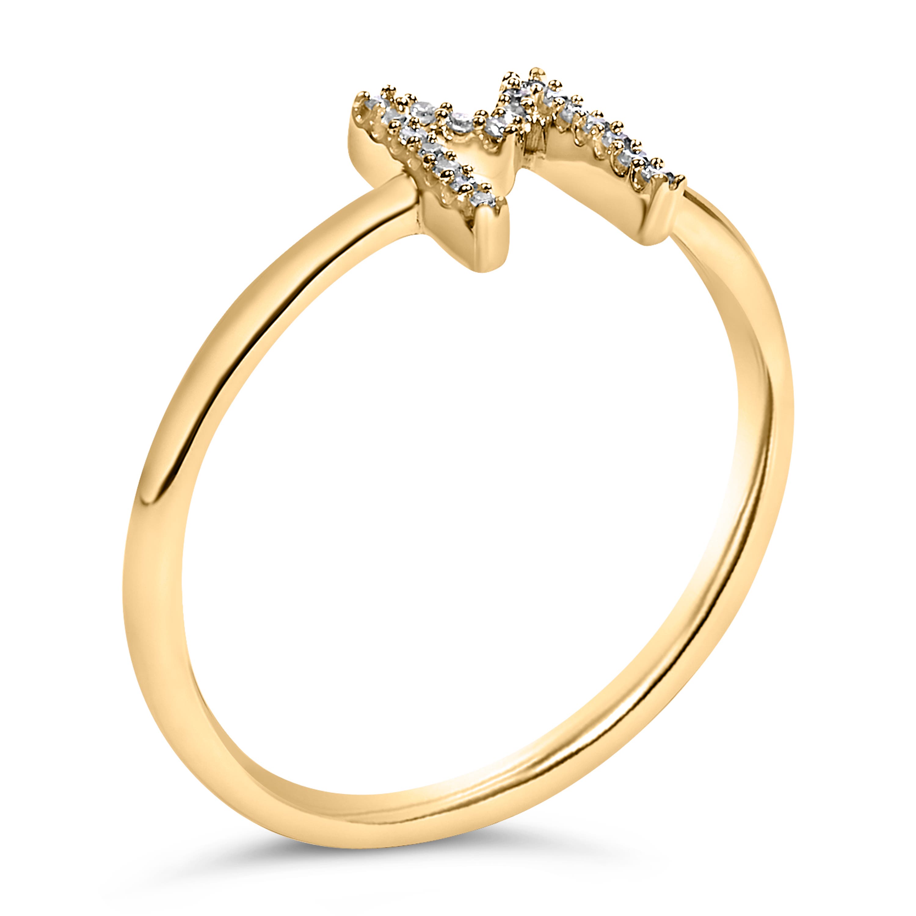 Haus of Brilliance 10K Gold Yellow Diamond Accent Initial 
