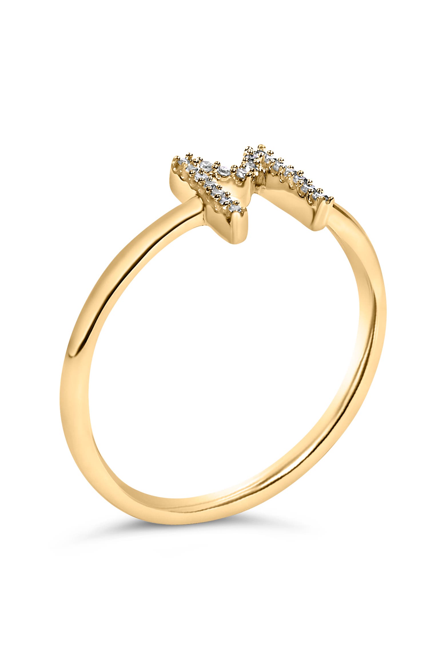 Create A Diamond Code Haus of Brilliance 10K Gold Yellow Diamond Accent Initial