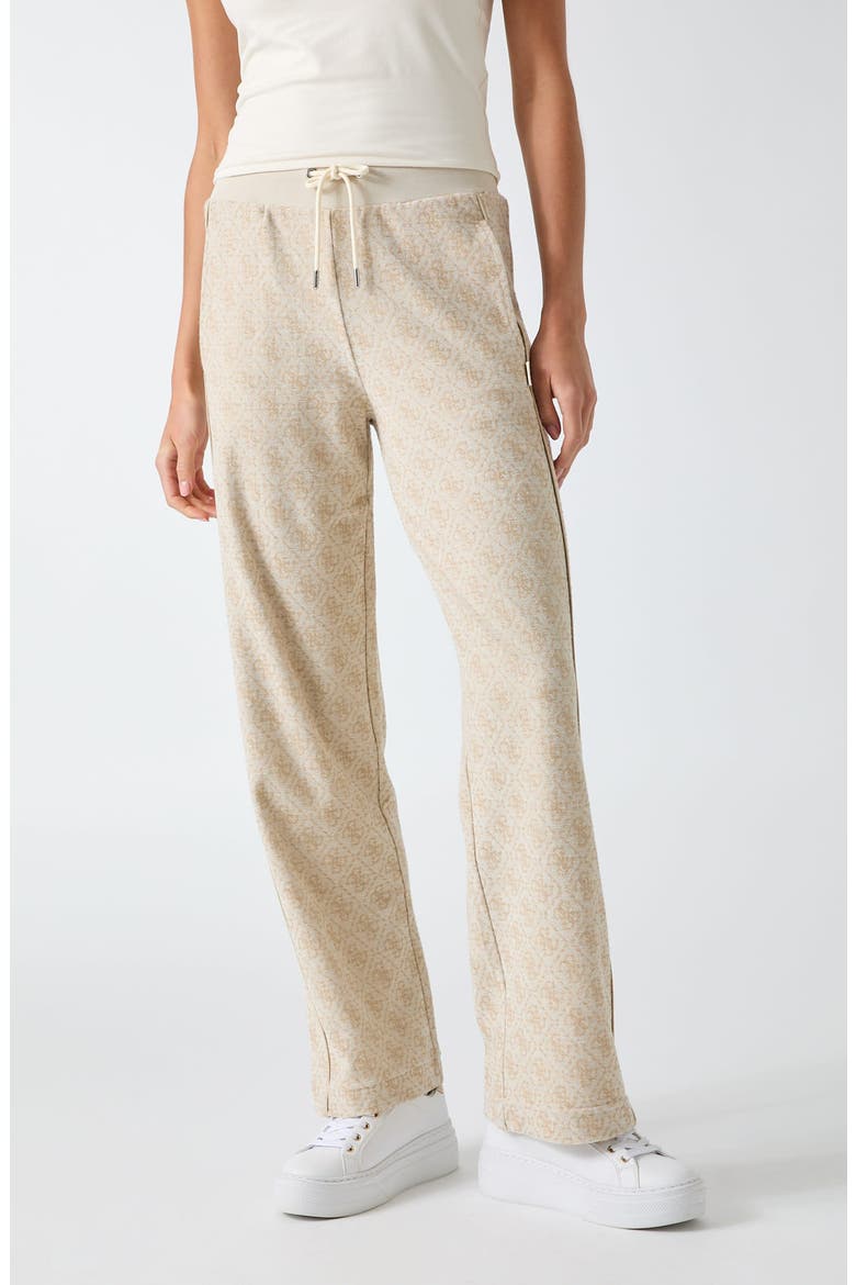4G Logo Jacquard Drawstring Pants, Main, color, BEIGE