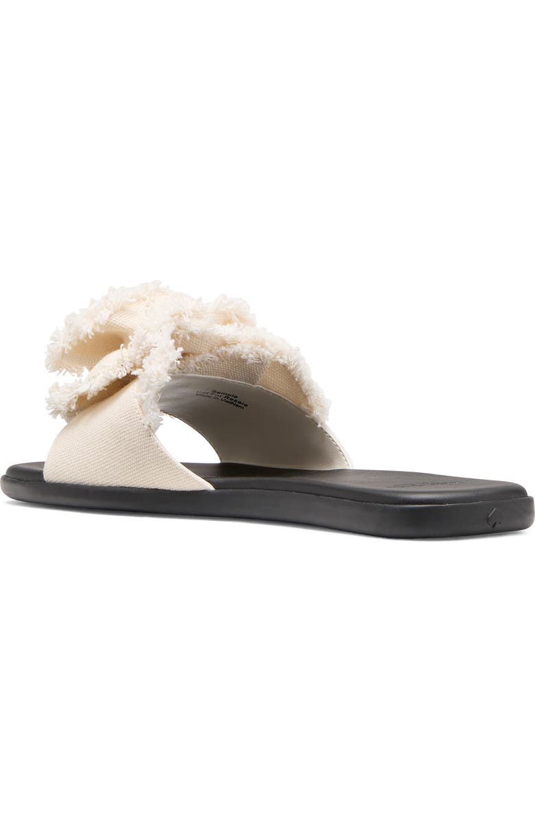 Kate Spade New York flourish slide sandal, Alternate, color, Cream/ Black.