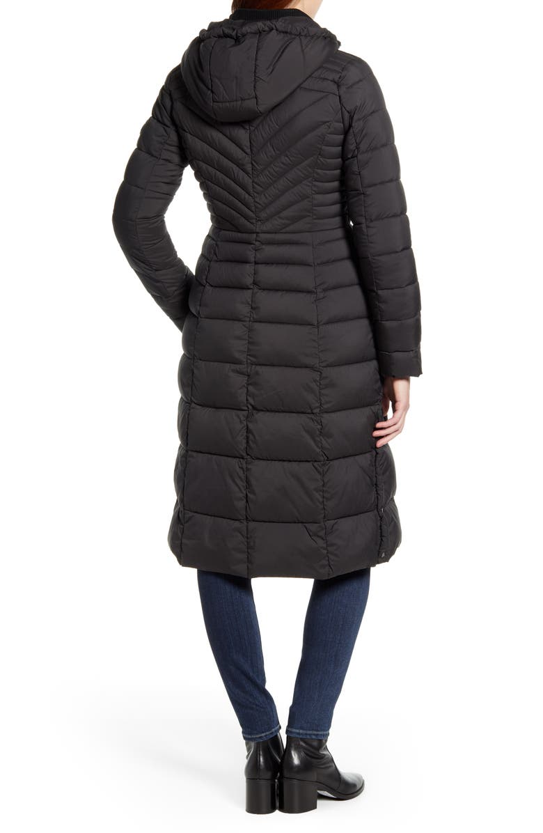 Bernardo Hooded Long Quilted Coat, Alternate, color, 