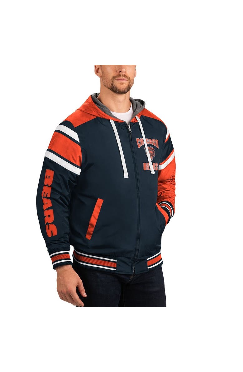 G-III SPORTS BY CARL BANKS Men's G-III Sports by Carl Banks Navy/Gray Chicago Bears Extreme Full Back Reversible Hoodie Full-Zip Jacket, Alternate, color, Navy