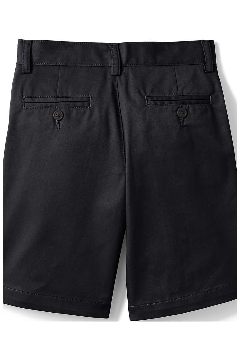 School Uniform Boys Plain Front Blend Chino Shorts, Alternate, color, Black