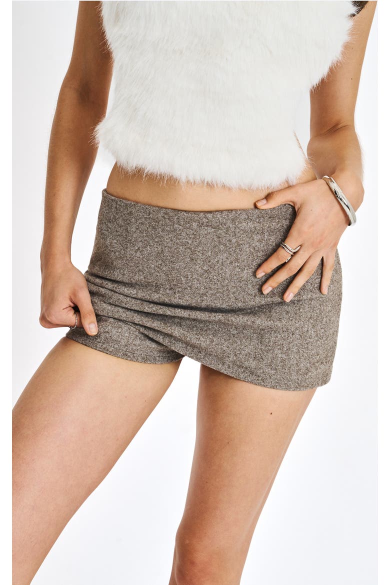 Osira Low-Waisted Micro Skort, Alternate, color, Taupe