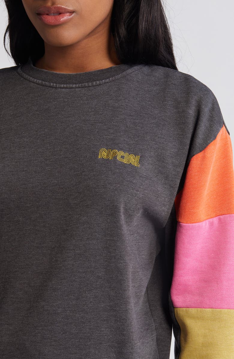 Rip Curl Surf Revival Cut & Sew Fleece Sweatshirt, Alternate, color, 
