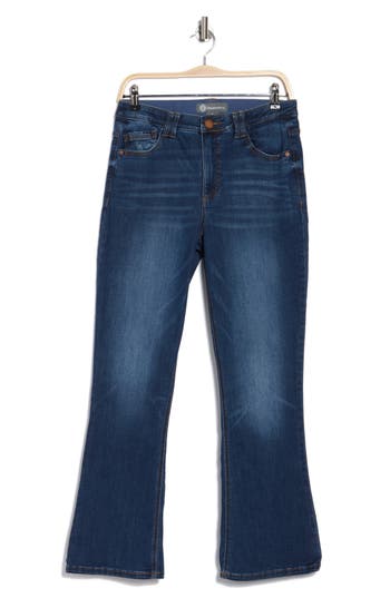 Democracy Itty Bitty Rhinestone Pocket Bootcut Jeans In Blue