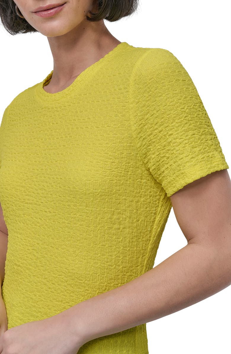 DKNY Textured T-Shirt, Alternate, color, Daffodil