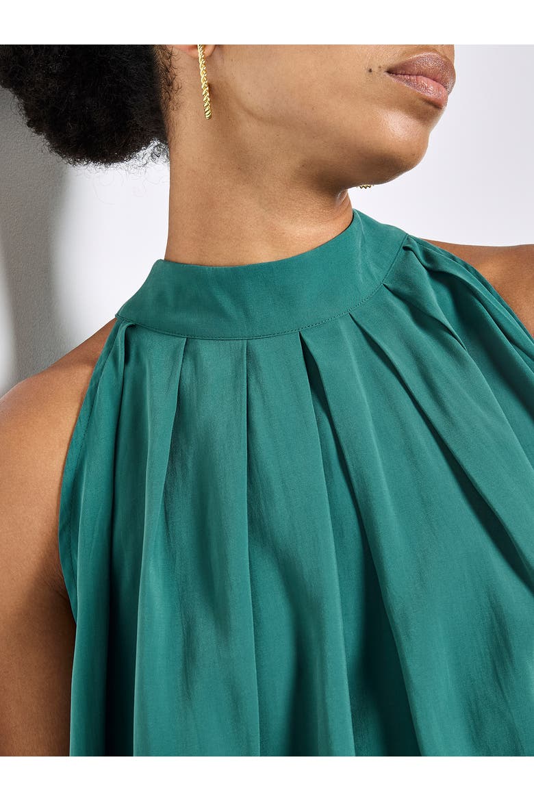 Pleat Detail Tunic Top, Alternate, color, Teal