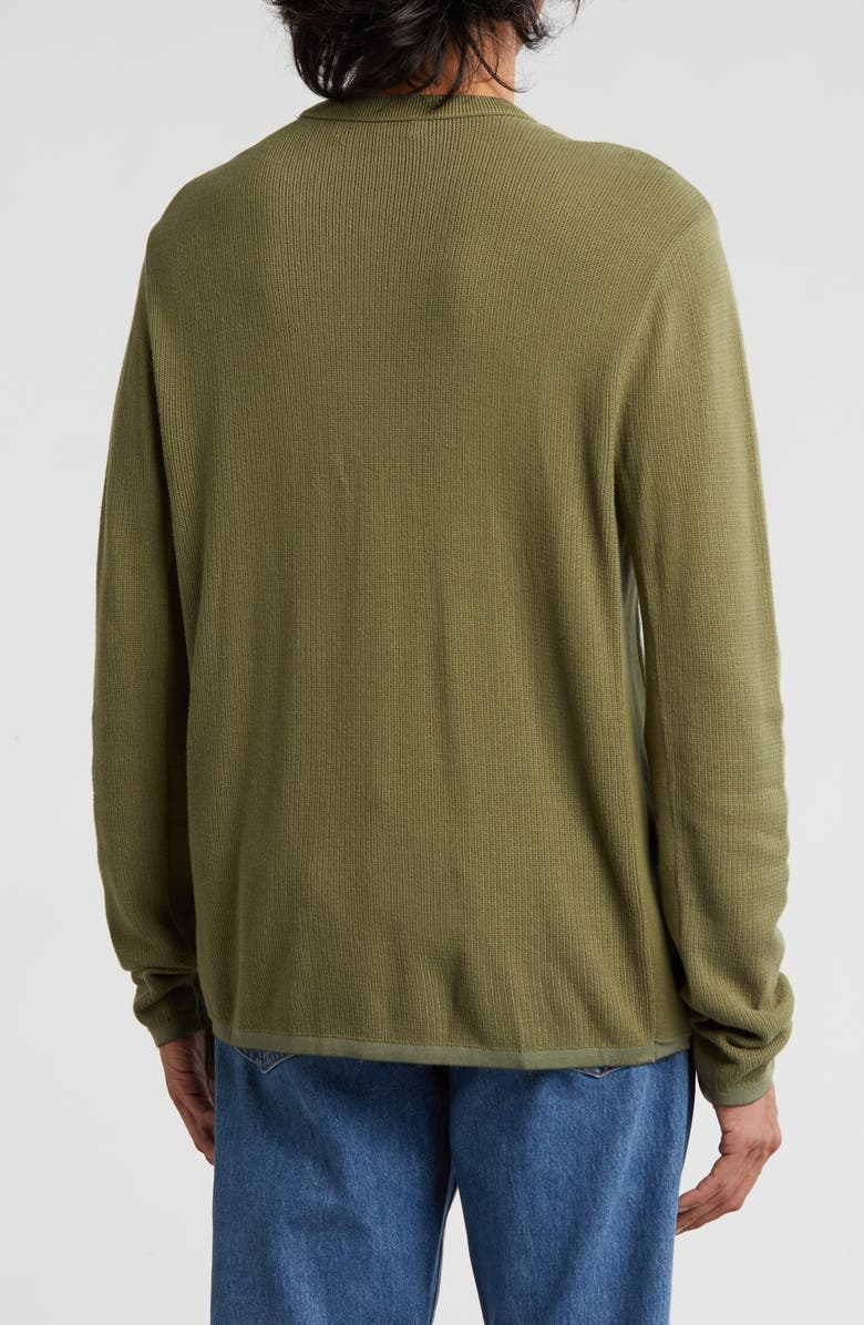 rag & bone Harvey Crewneck Cotton Sweater, Alternate, color, Sage