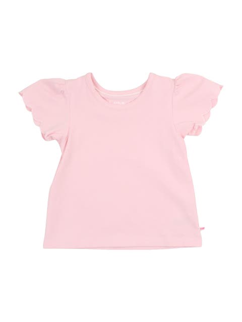 Girls Short Sleeve Scallop Tee
