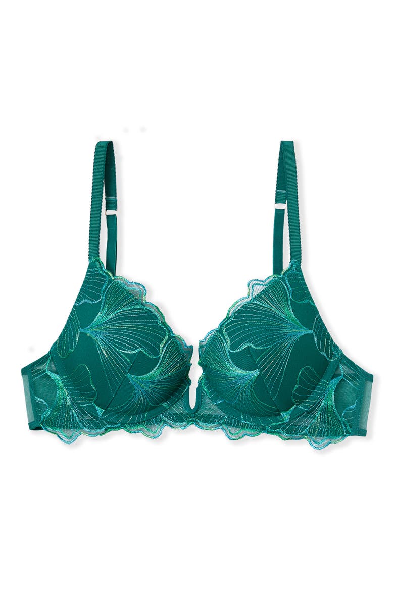 Prelude Classique Embroidered Underwire Bra, Alternate, color, ANISE ABSINTHE