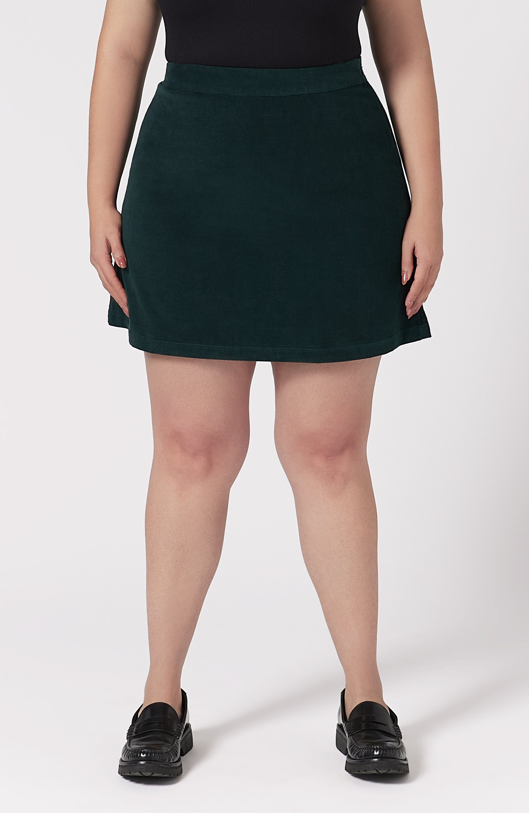 Aam The Label The Cord Mini Skirt in Forest Green 