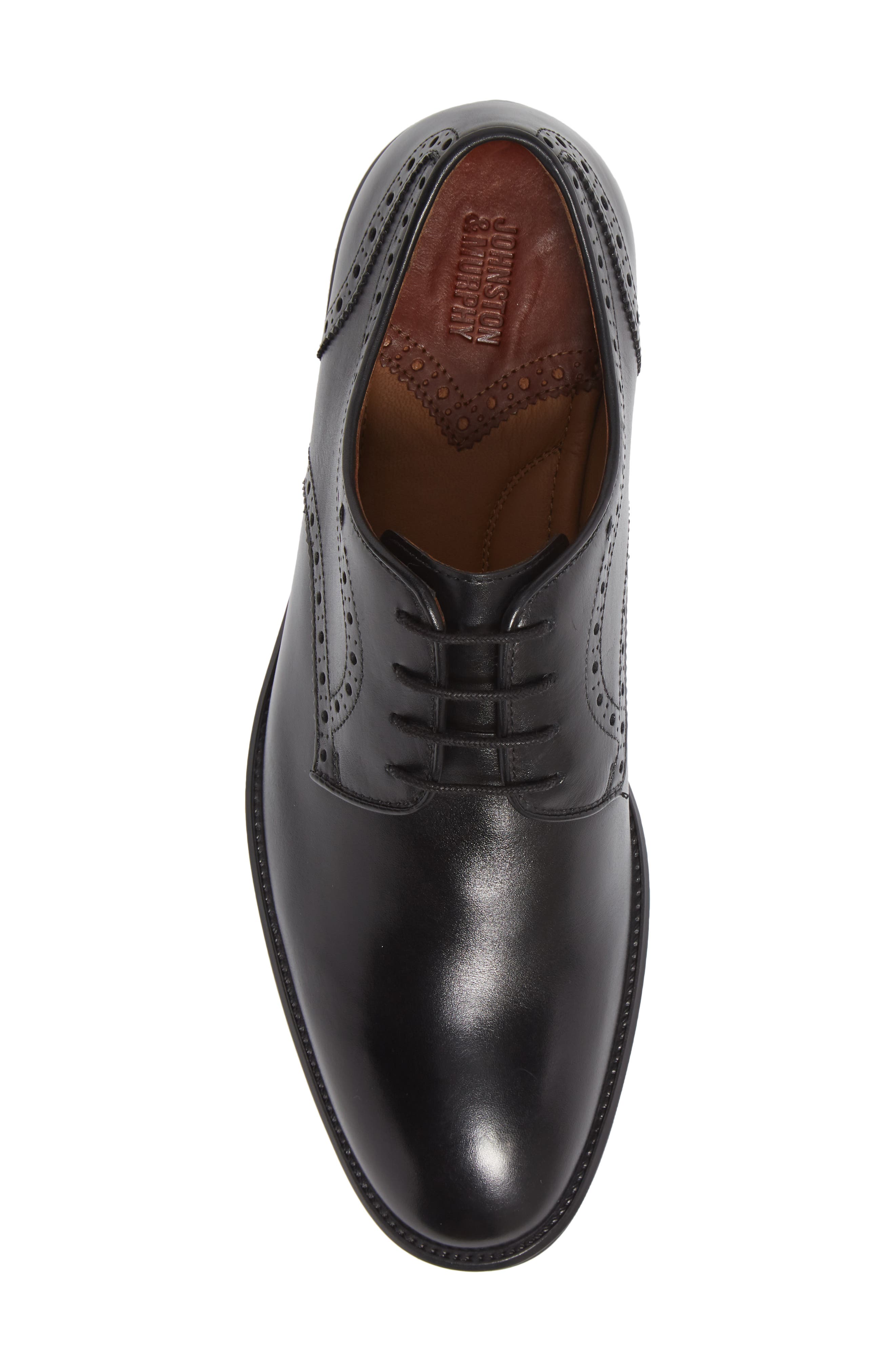 Johnston & Murphy Henrick Plain Toe Derby, Alternate, color, Black