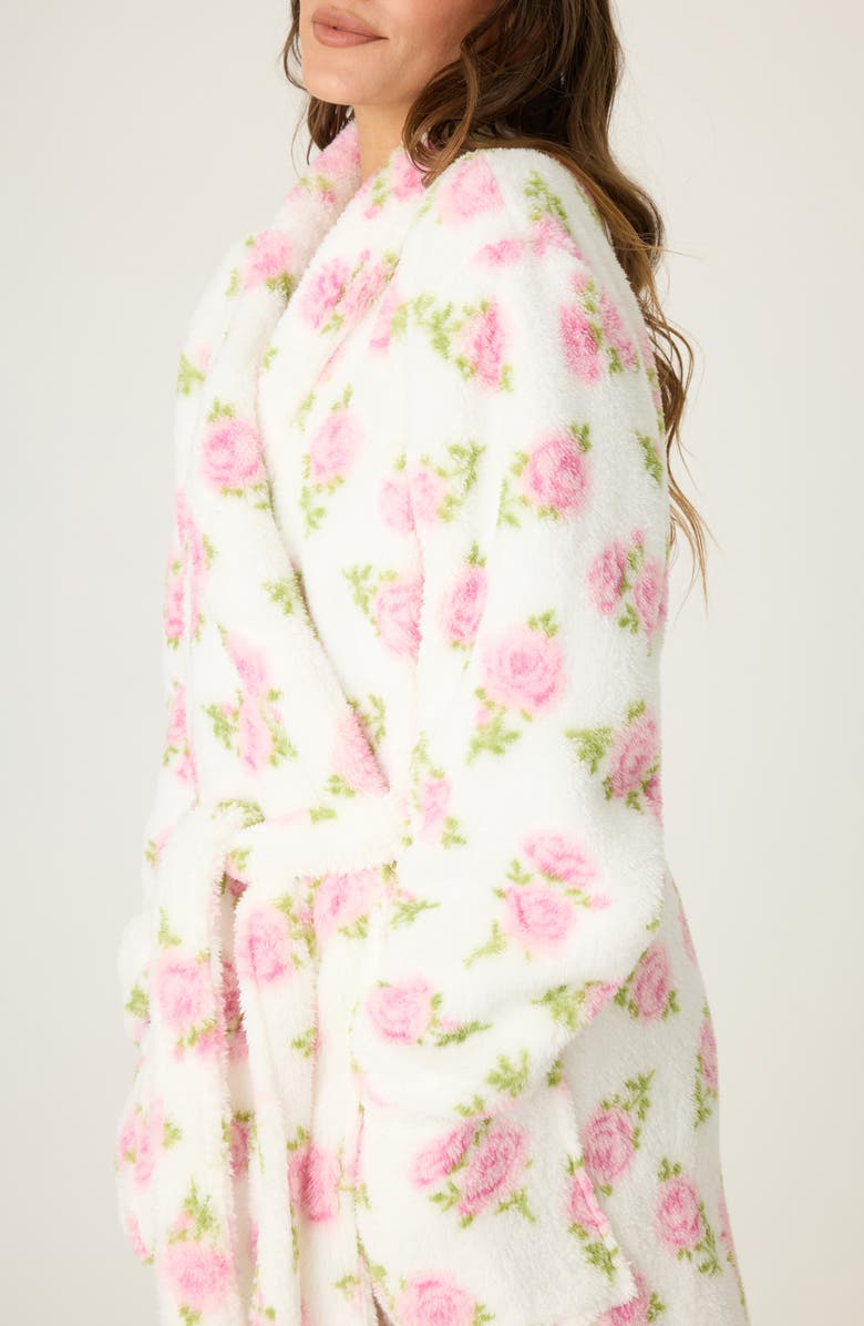 PJ Salvage Let's Get Cozy Plush Robe, Alternate, color, Ivory