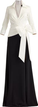 Tadashi Shoji Oversize Bow Sheath Gown