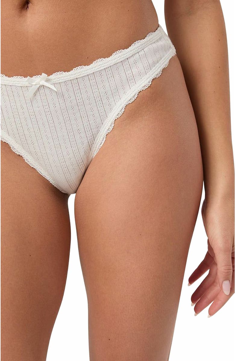 WeWoreWhat Low Rise Brief, Alternate, color, Ivory