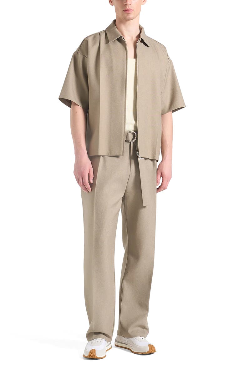 Manière De Voir Aven Boxy Shirt with Crease, Alternate, color,