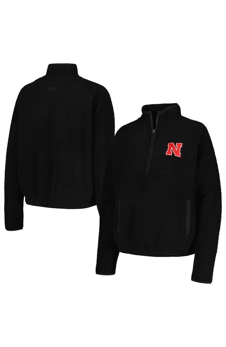 BOXERCRAFT Women's Black Nebraska Huskers Everest Half-Zip Sweatshirt, Main, color, Black