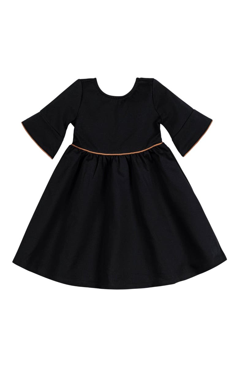 Hope & Henry Girls' Ruffle Sleeve Ponte Dress, Kids, Main, color, 