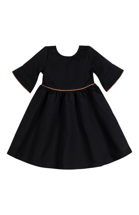 Girls' Ruffle Sleeve Ponte Dress, Toddler